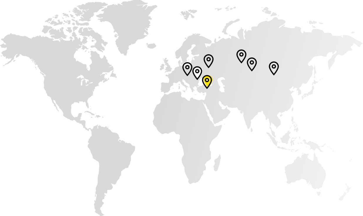 Карта поставок в страны СНГ, Грузию, Украину, Турцию